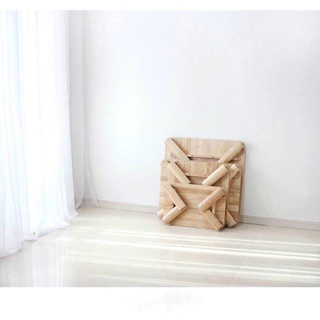 Bàn Gỗ Gập Chân Cao Cấp - Bàn Ăn, Bàn Trà, Bàn Học, Bàn Sofa Ngồi Bệt - Size S