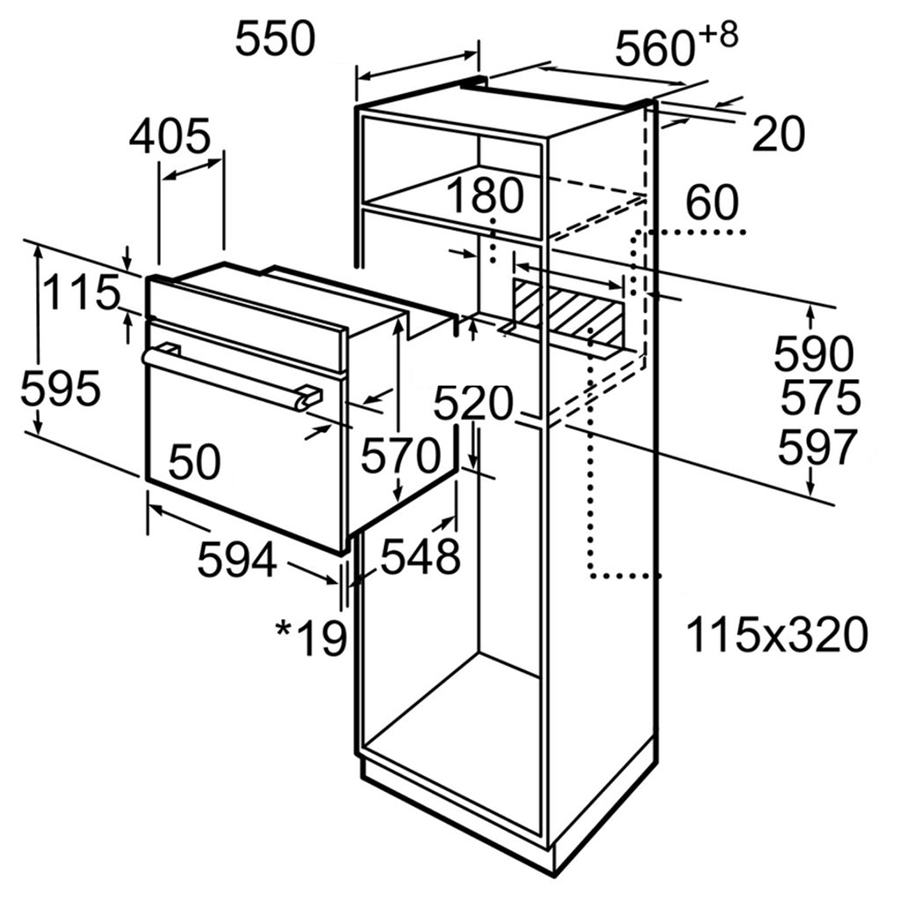 Lò Nướng Âm Tủ Bosch HMH.HBF133BS0A - Hàng Chính Hãng