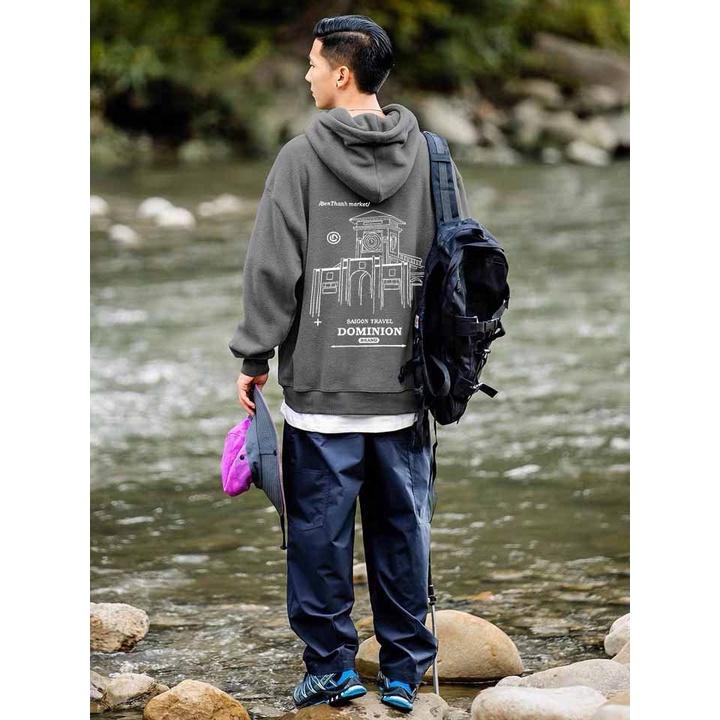 Áo Hoodie Forrm Rộng Xám Đen Rêu CHỢ BẾN THÀNH Ulzzang