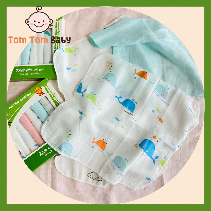 Hộp Khăn sữa sợi tre cao cấp Kachoo Baby - Kích Thước 30x30cm