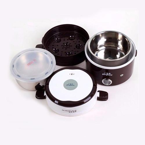 Hộp cơm hâm nóng,Cặp lồng ủ cơm 3 tầng inox Cắm điện Cao Cấp