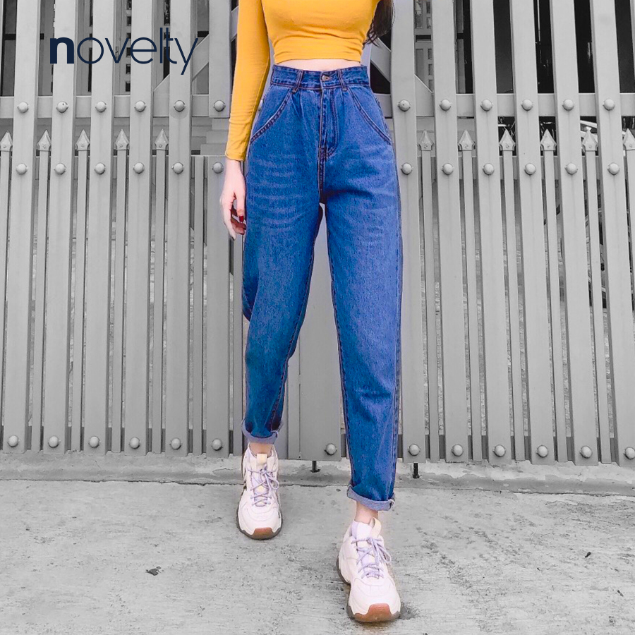 Quần Jeans nữ baggy lưng cao Novelty MS680