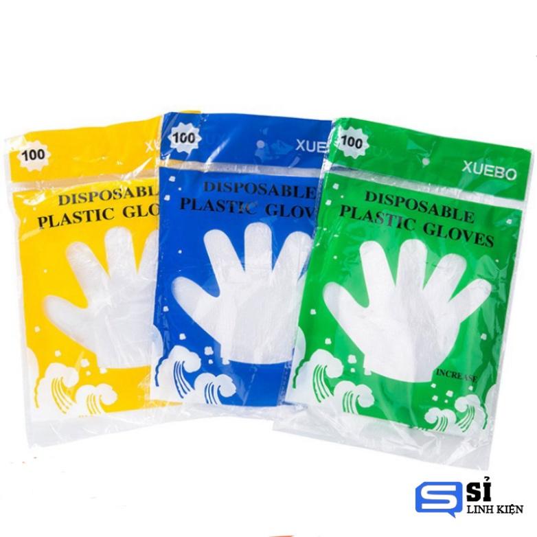 Combo 100 găng tay nilong dung 1 lần