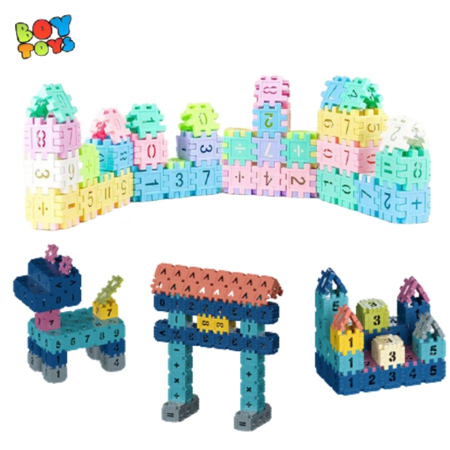 Bộ đồ chơi 50 khối nhựa xây dựng Building block thú vị để bé chơi vui vẻ