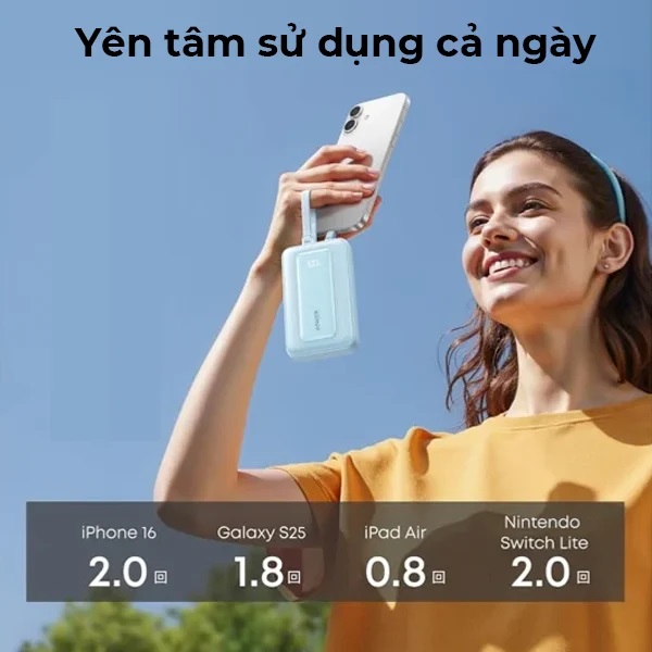 Pin Sạc Dự Phòng Anker Zolo A110L 10.000mAh 35W Kèm 2 Cáp USB-C - Hàng Chính Hãng