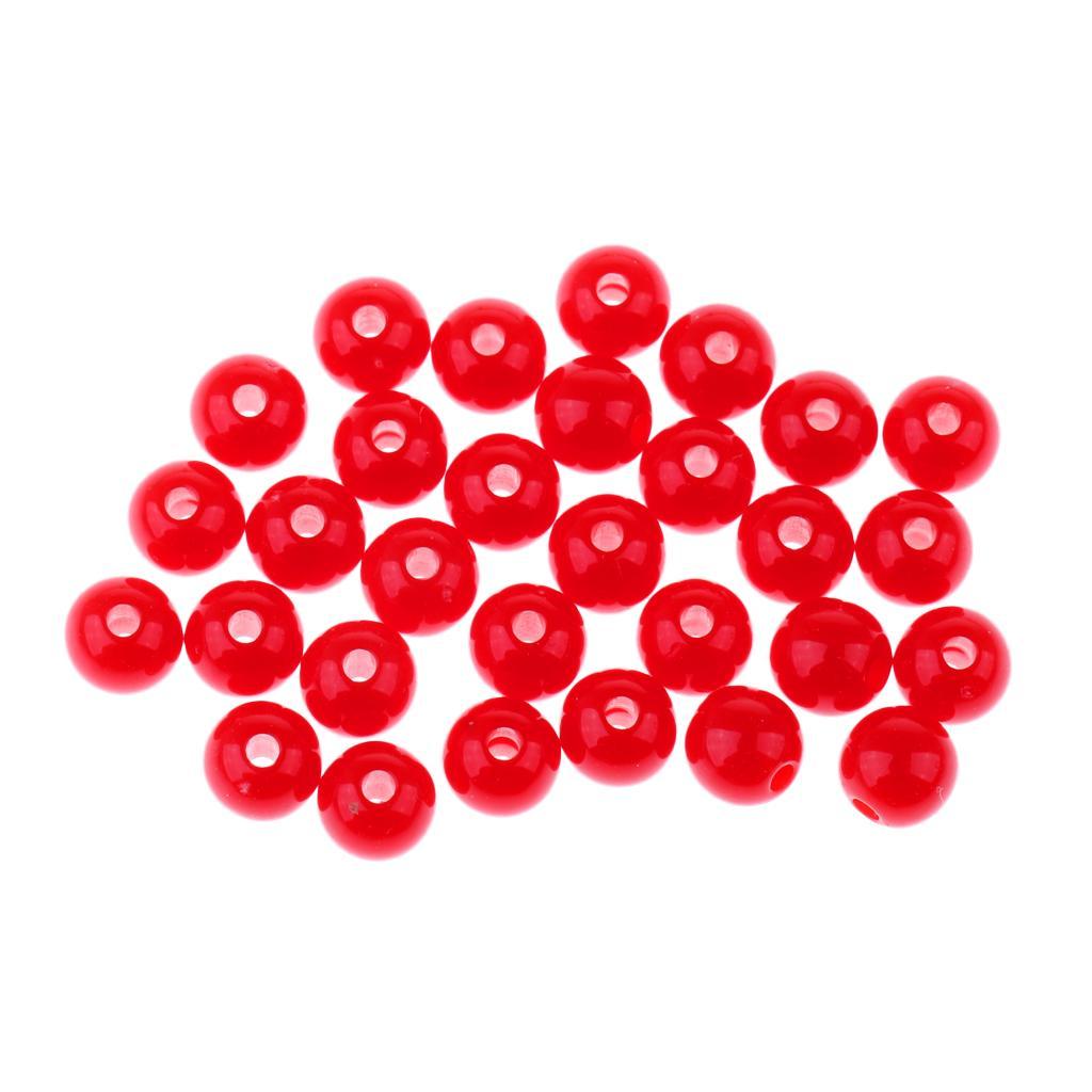 60pcs Lightweight Fishing Beads Lure Line Beads Fishing Tackle Rig 6mmTerminal Tackle