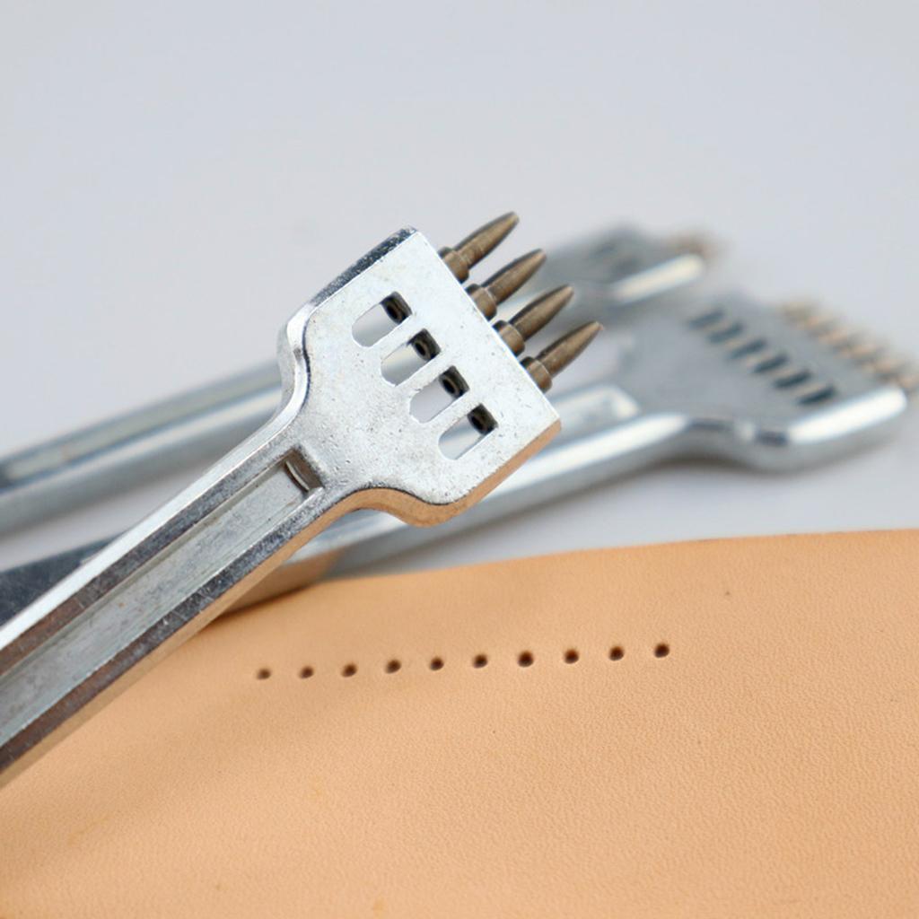 3Pcs 4mm French Style Leather Craft Hole Lacing Stitch Punch  Tool