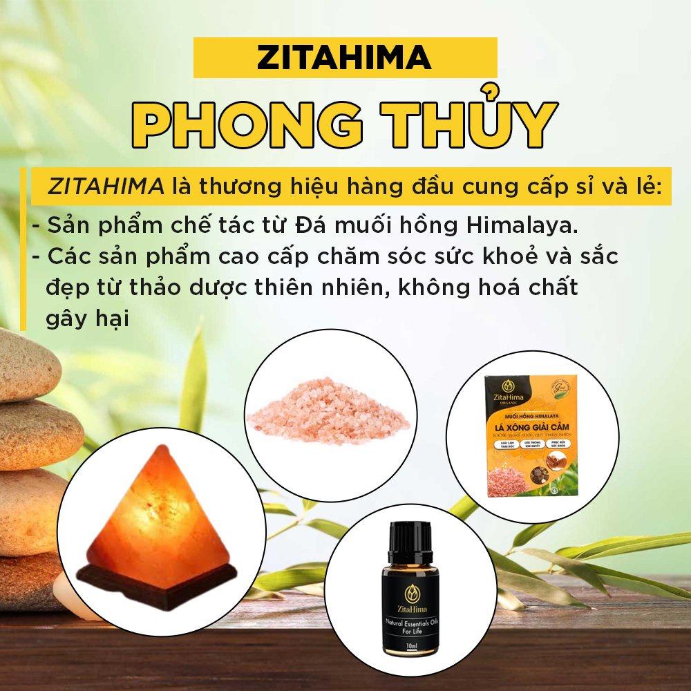 Đèn Đá Muối Chế Tác Hình Giọt Nước ZitaHima - Đèn thanh lọc không khí