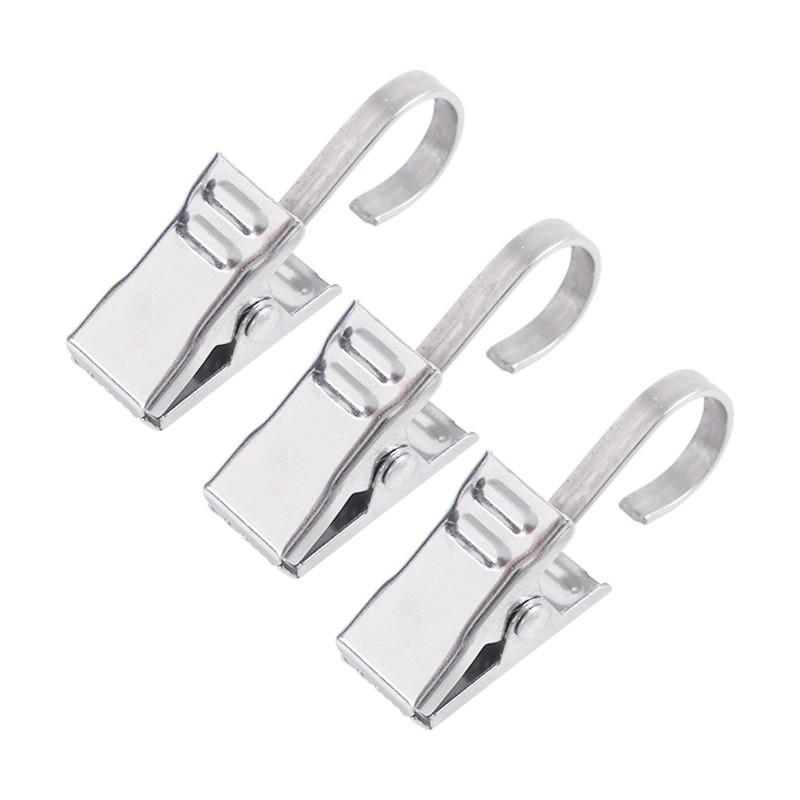 Combo 100 Móc sắt kẹp treo tranh vải, móc treo rèm