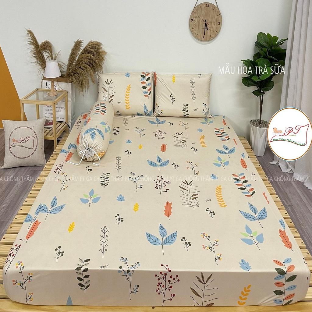 Ga chống thấm cotton cho bé, drap chống thấm cao cấp cấu tạo 3 lớp đối lưu không khí, nằm trực tiếp không nóng không bí