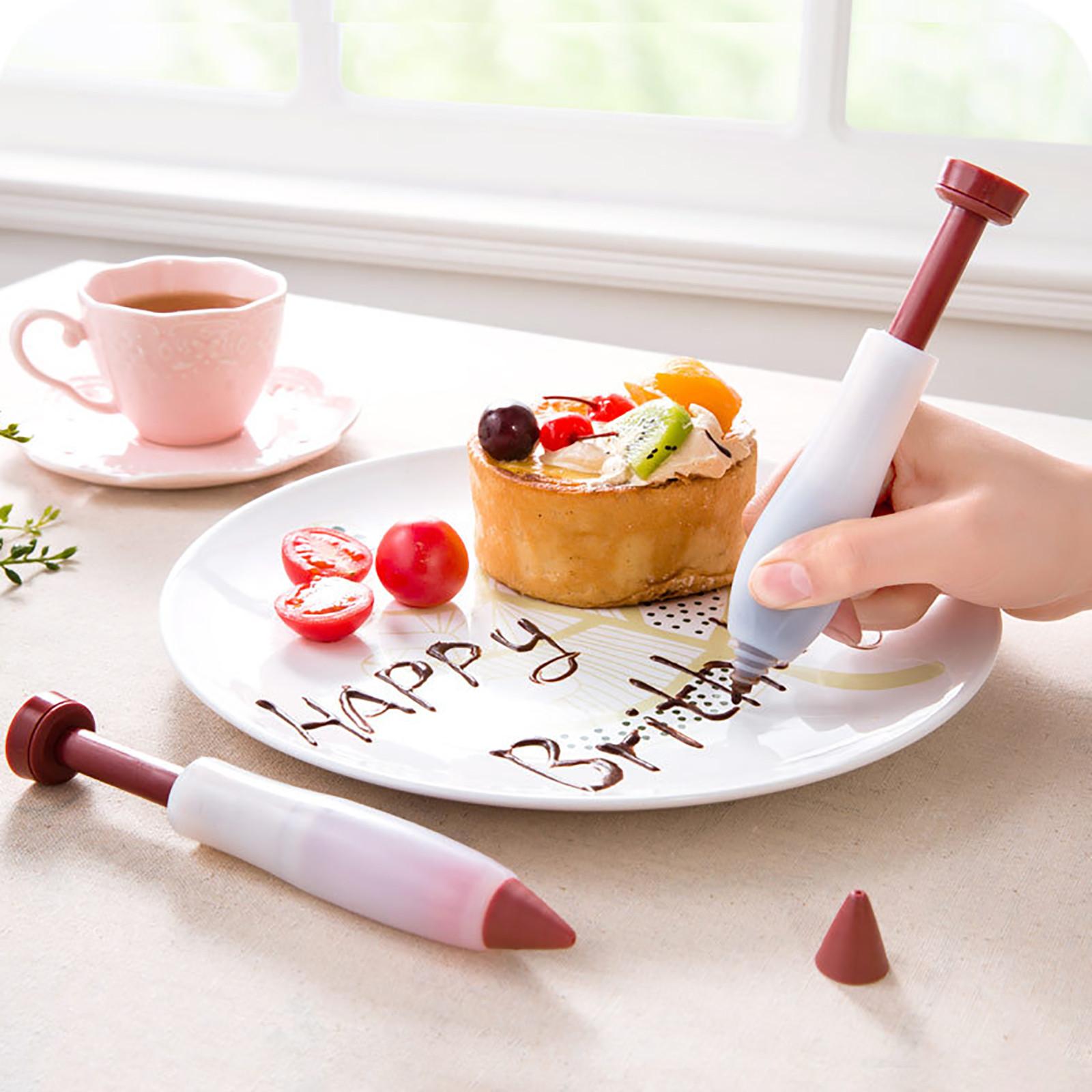 Pastry Icing Pen Công cụ làm bánh Piping Bag Đầu vòi phun Bánh kẹo mềm Kem  Đầu Muffin Món tráng miệng Trang trí Phụ kiện nhà bếp