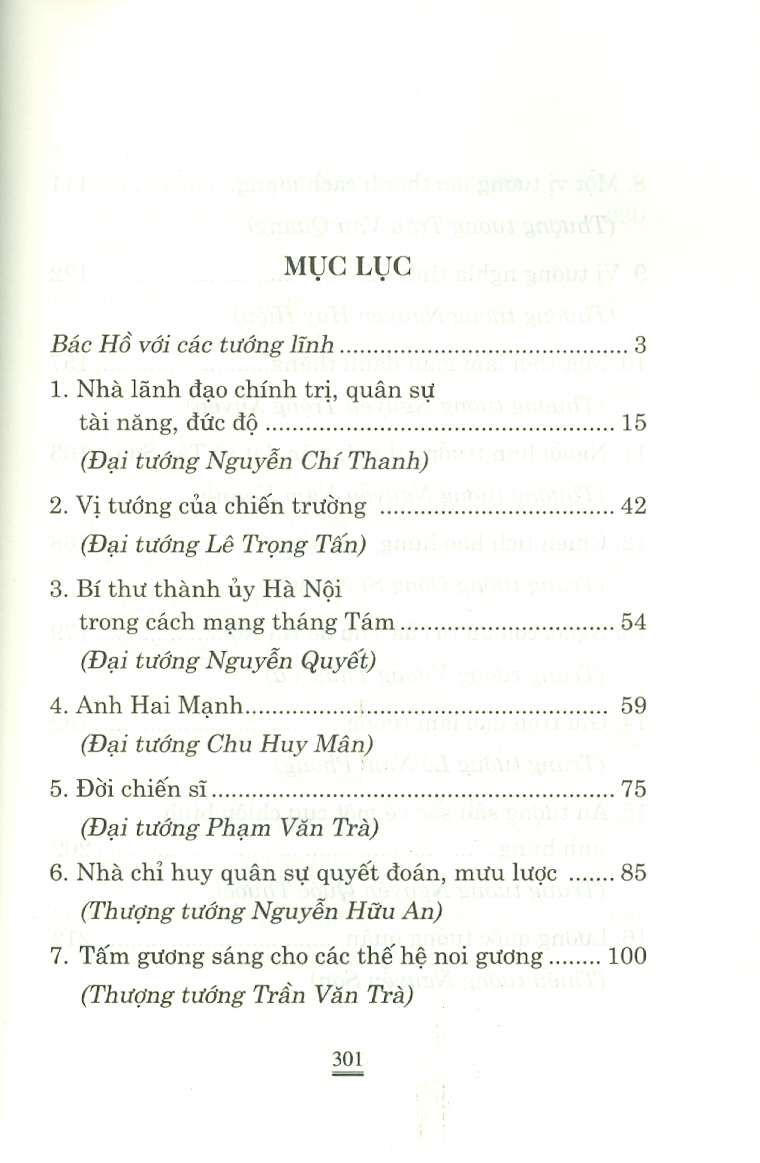 Những Tướng Lĩnh Tham Gia Hai Cuộc Kháng Chiến Chống Giặc Cứu Nước