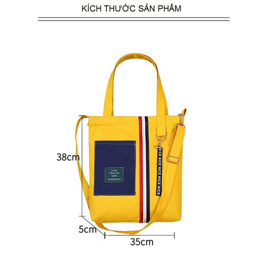 Túi đeo chéo, túi đeo vai nữ vải canvas TV12, chất vải canvas siêu bền đẹp, hàng nhập Quảng Châu