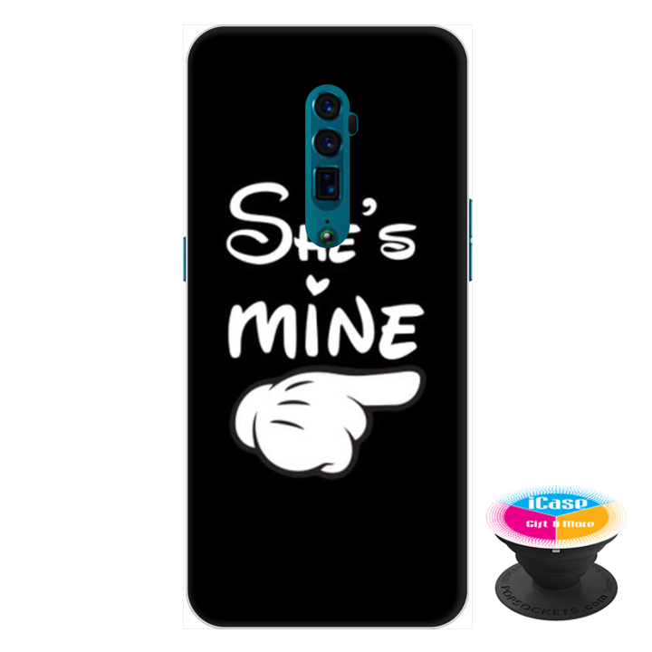 Ốp lưng điện thoại Oppo Reno 10X Zoom hình She'S Mine tặng kèm giá đỡ điện thoại iCase xinh xắn - Hàng chính hãng