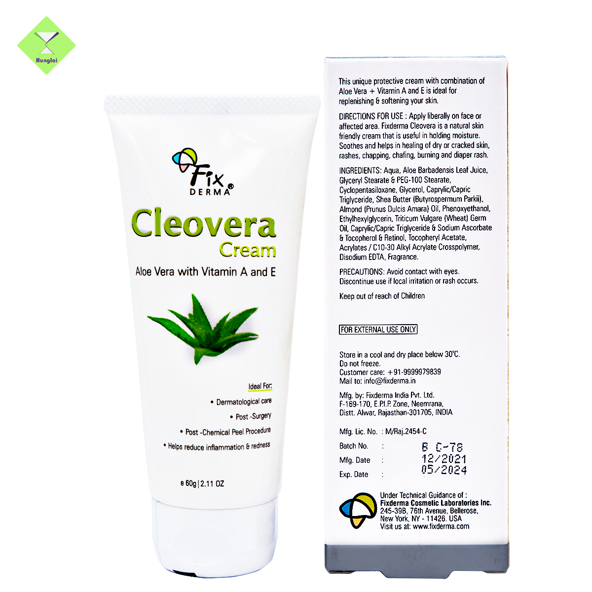 Kem dưỡng da FIXDERMA Cleovera Cream (60g)