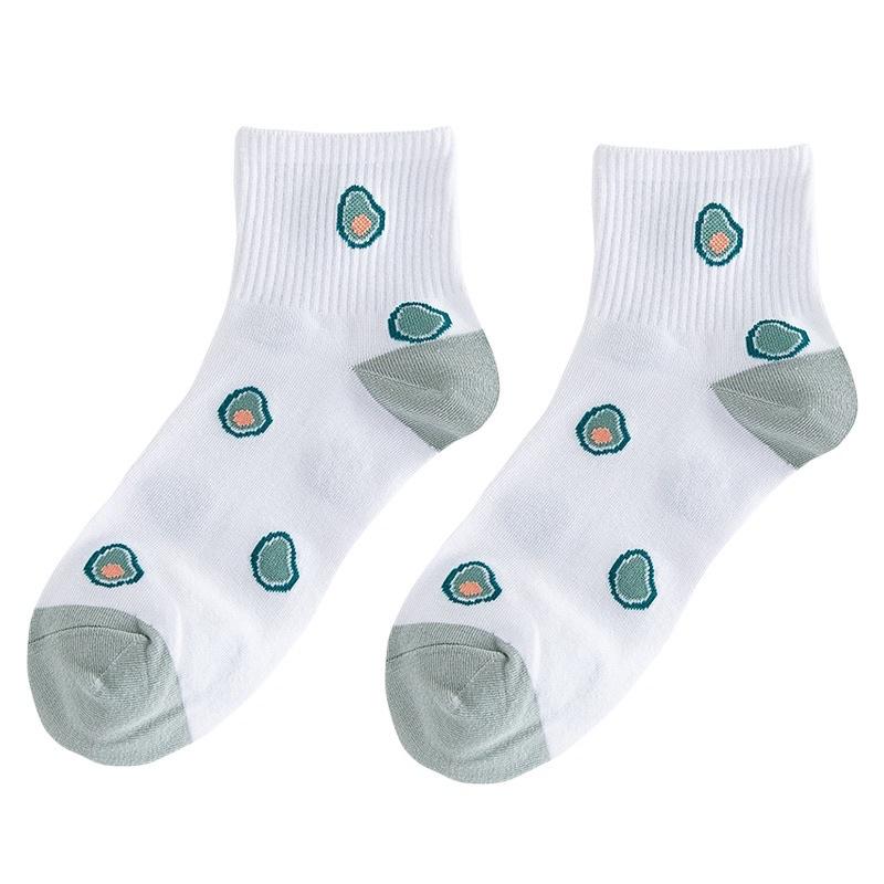 Vớ Tất Cao Bơ Dâu Cao Cổ Dễ Thương Cotton Kháng Khuẩn Freesize Nam Nữ 36-42 MRSOCKS VC097