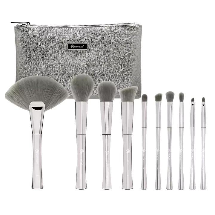 Bộ cọ trang điểm Bh Cosmetics Smoke ‘n Mirrors - 10 Piece Metalized Brush Set