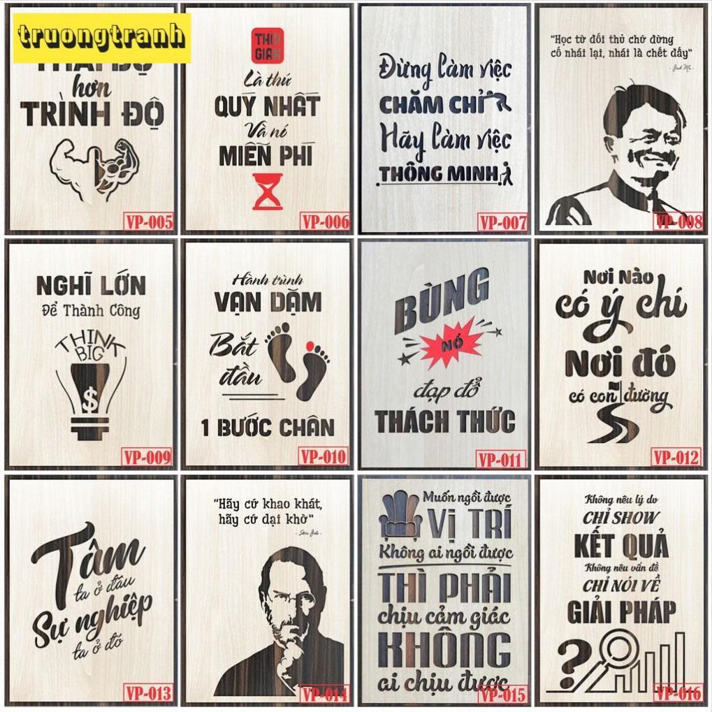 Tranh Gỗ tạo động lực, truyền cảm hứng làm việc cực hiệu quả, Slogan hay và ý nghĩa Trường Tranh Decor