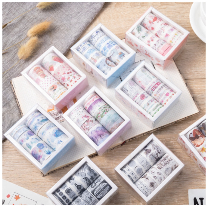 Bộ 10 Băng Keo Trang Trí Washi Tape A Good Life