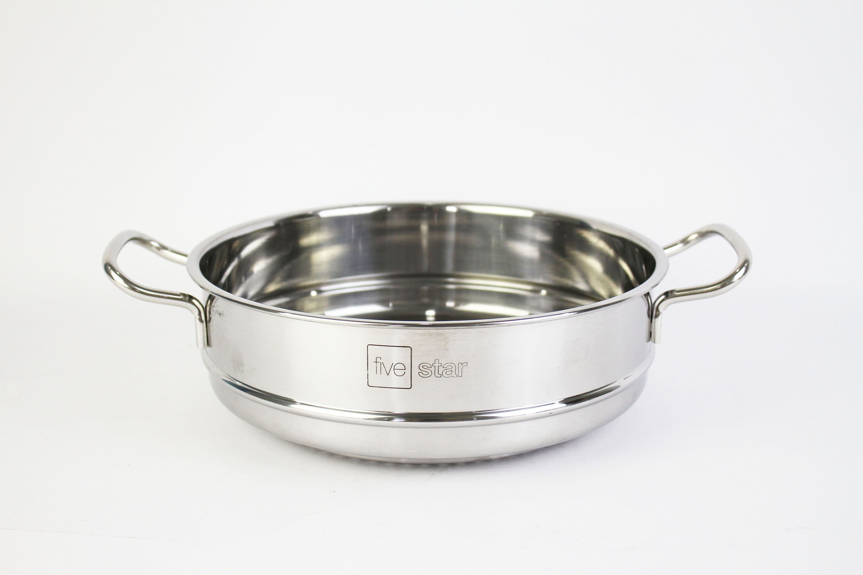 Nồi lẩu xửng hấp inox cao cấp Fivestar 3 đáy từ nắp kính ( tặng 2 vá canh ) - hàng chính hãng