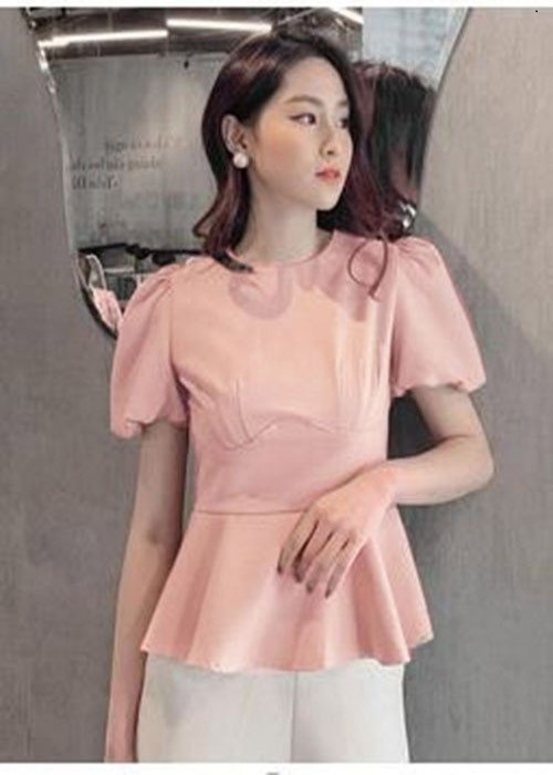 ÁO CỔ TRÒN PEPLUM