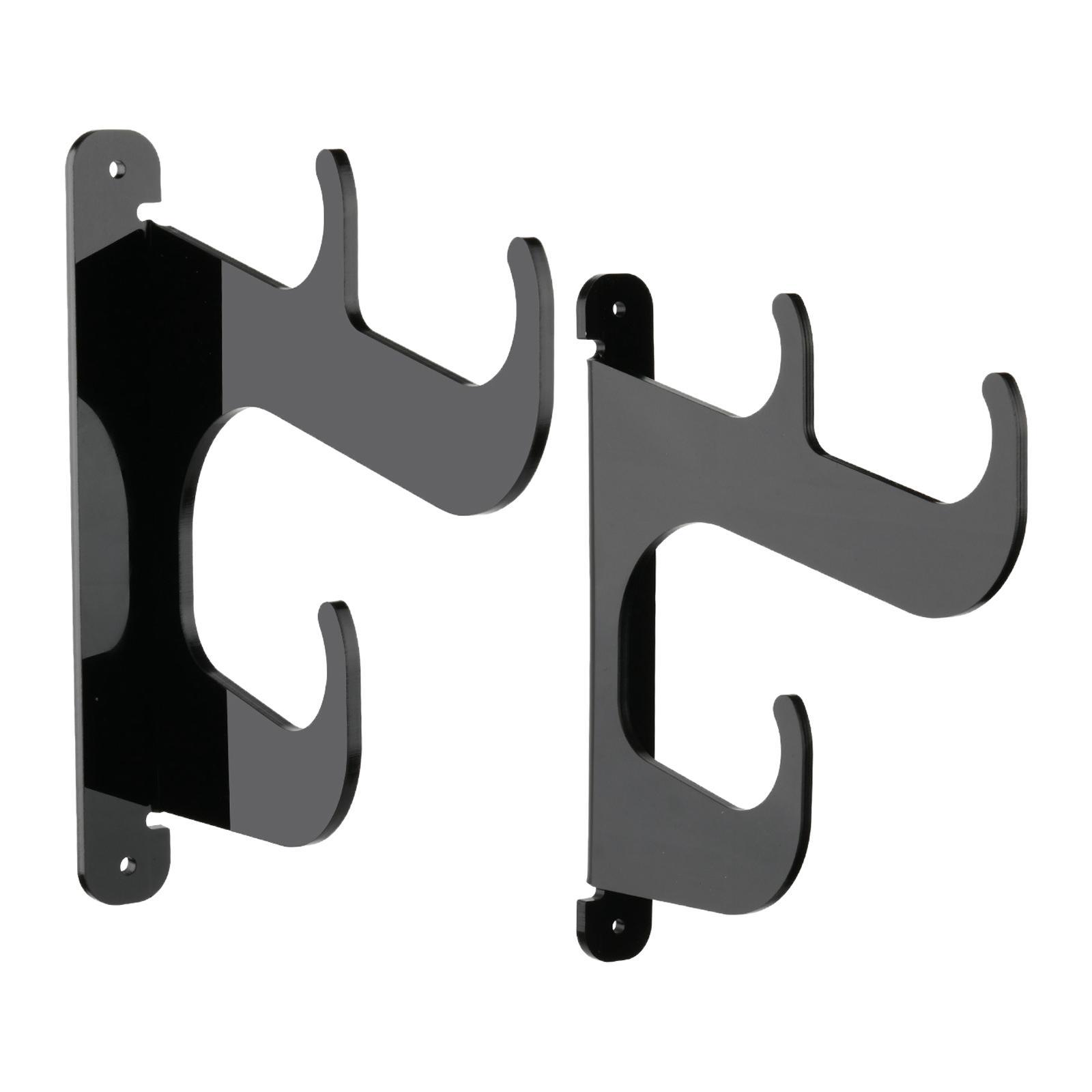 Horizontal Fishing Rod Wall Mounted Storage Rack black