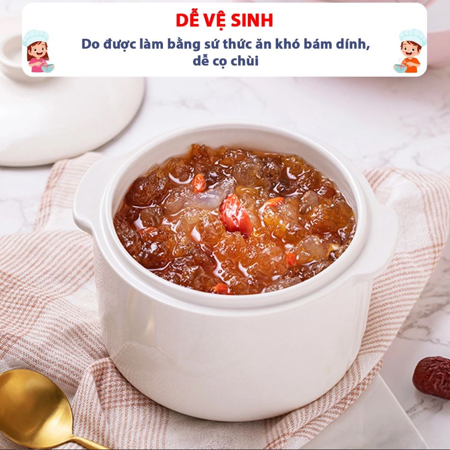 Nồi Nấu Chậm Cho Bé Ăn Dặm SEKA, Nồi Nấu Cháo Chậm, Chưng Yến Hấp Cách Thuỷ Cao Cấp