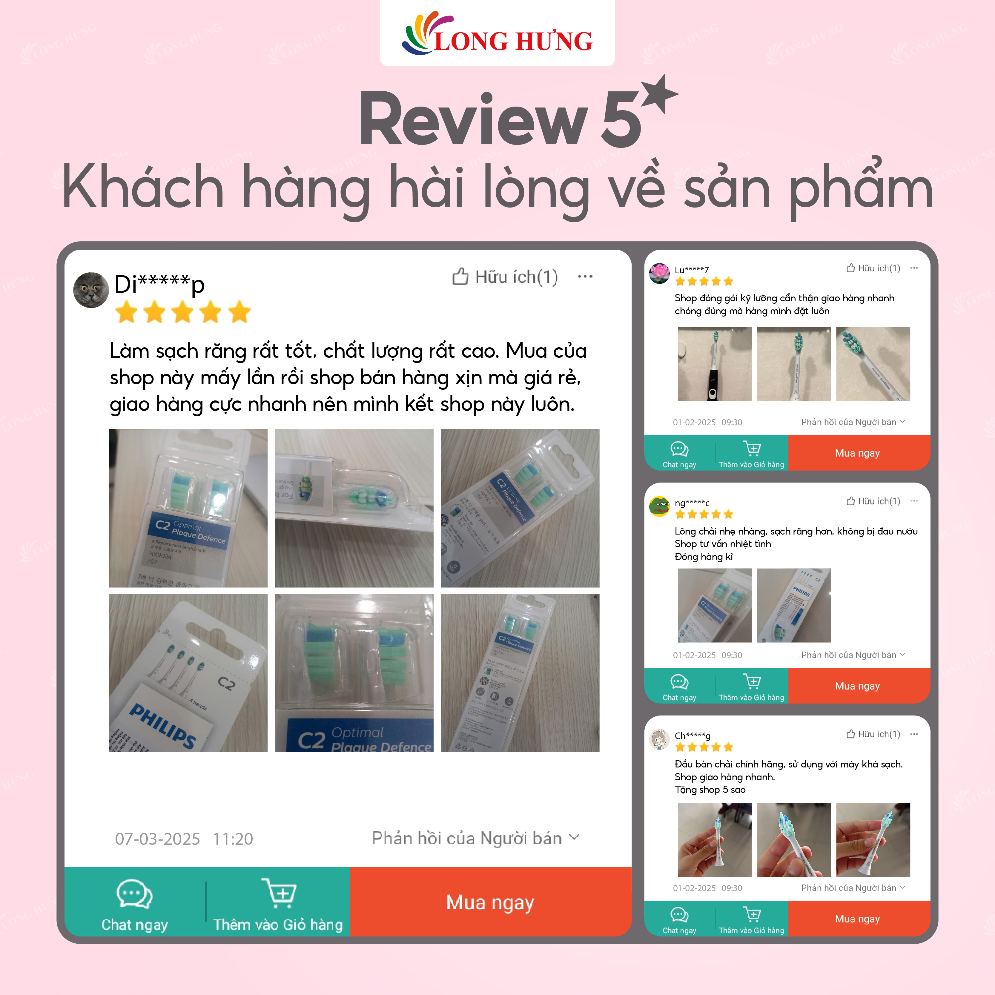 Đầu bàn chải điện Philips Sonicare C2 Optimal Plaque Defence HX902 - Hàng chính hãng