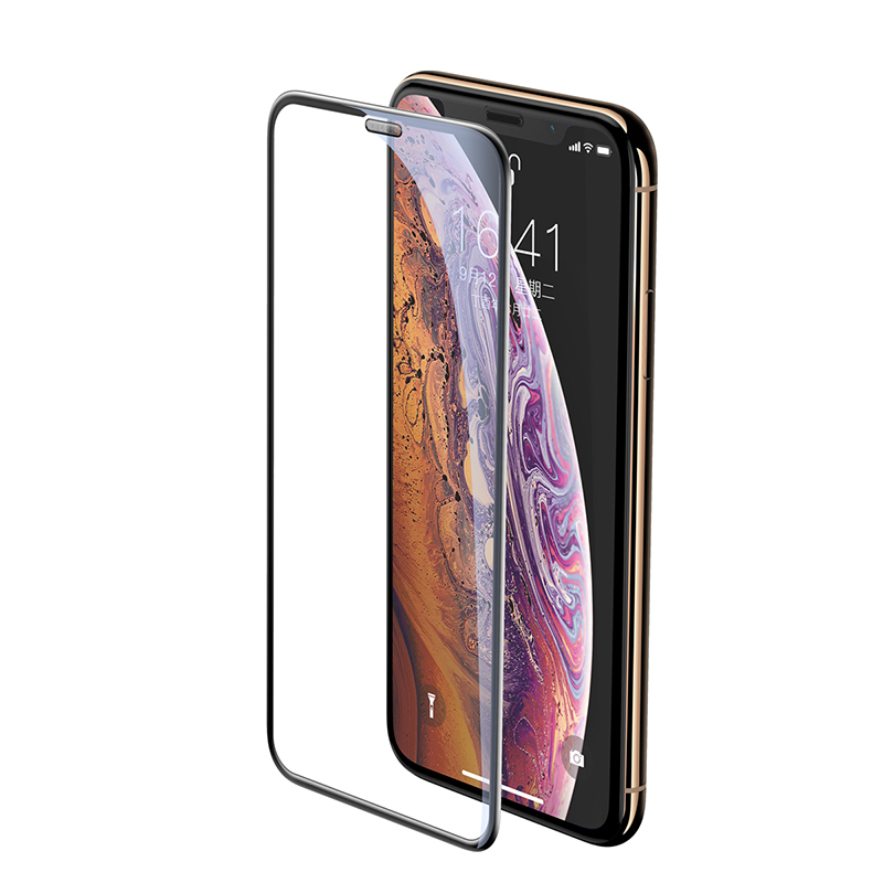 Kính cường lực 3D chống bụi, siêu bền Baseus Baseus full-screen curved tempered glass (cellular dust prevention) For iP X/XS 5.8inch - Hàng chính hãng