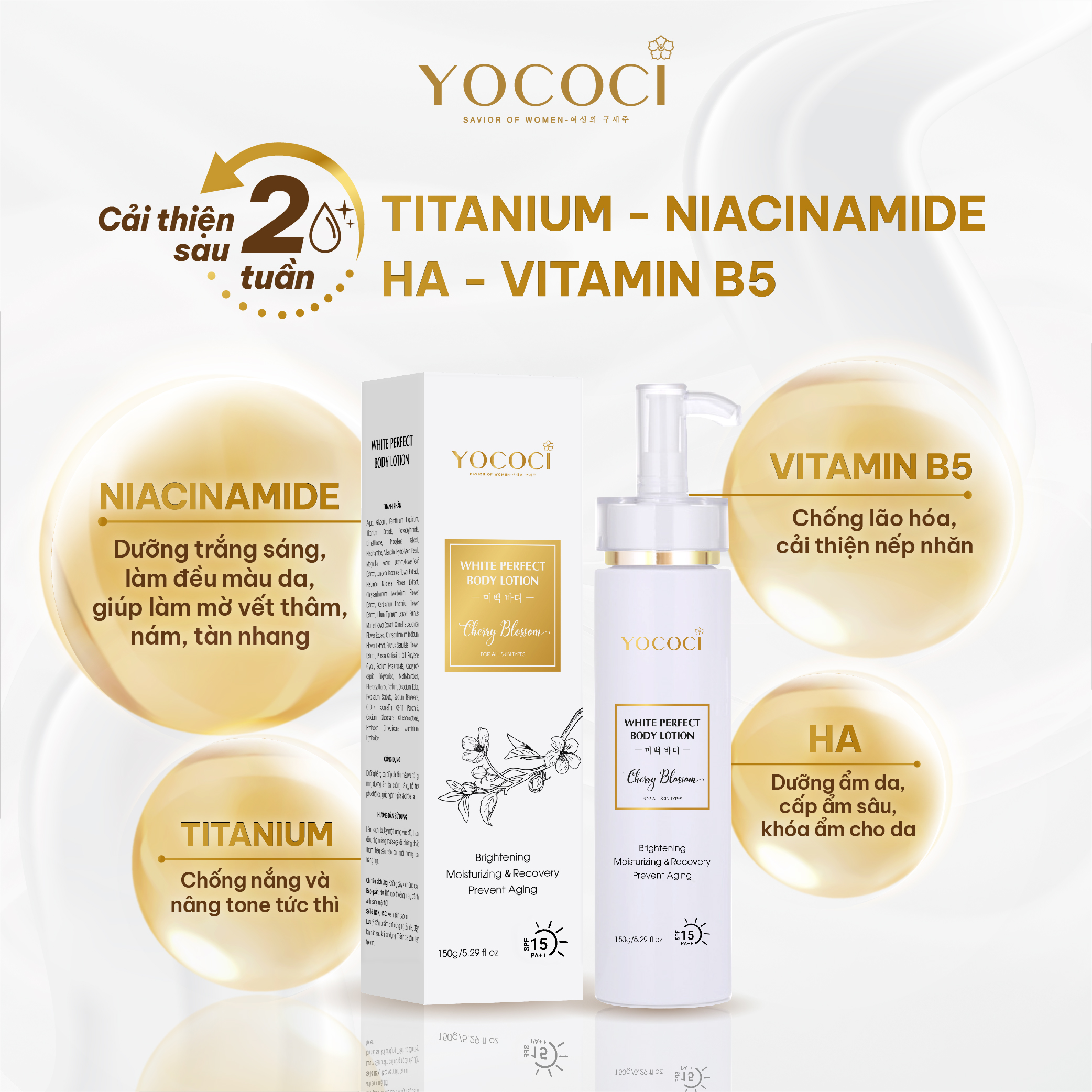 Bộ 3 sản phẩm Yococi (Kem Body 150g + Kem Face 20g + Serum 20ml)