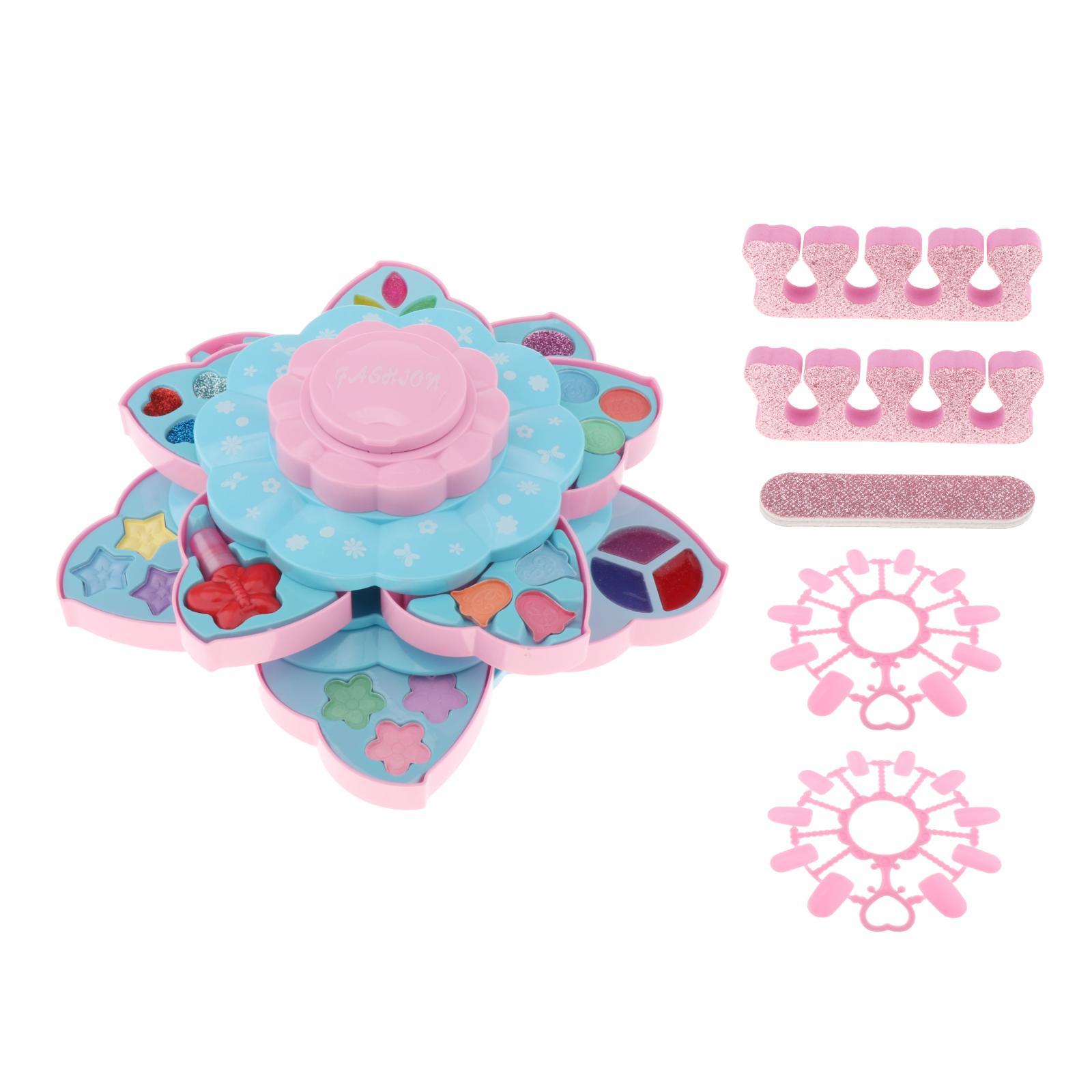 First Makeup Set, Girls Makeup Kit, Makeup Palette with Mirror and Secure Close - Safety Tested- Non Toxic