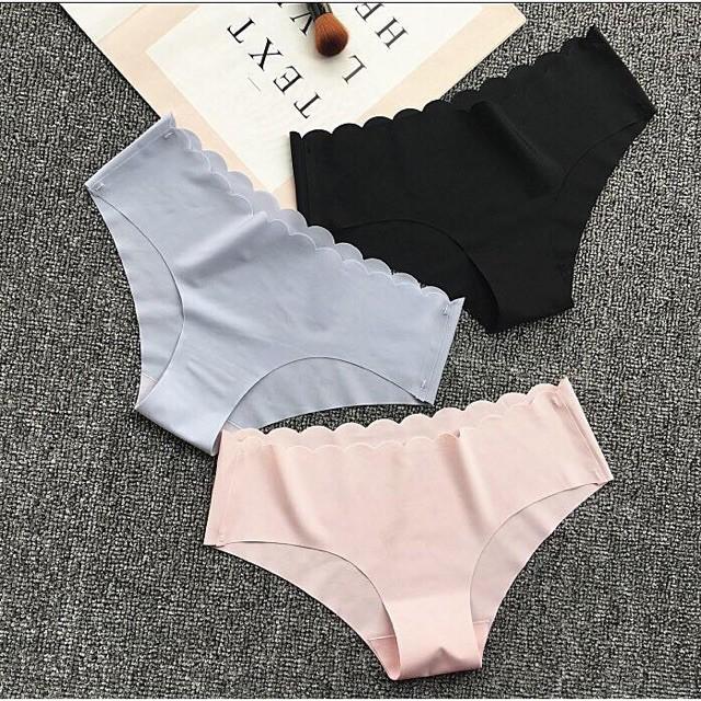 Combo 5 Quần lót nữ su không đường may cạp lượn sóng 1033 hot trend