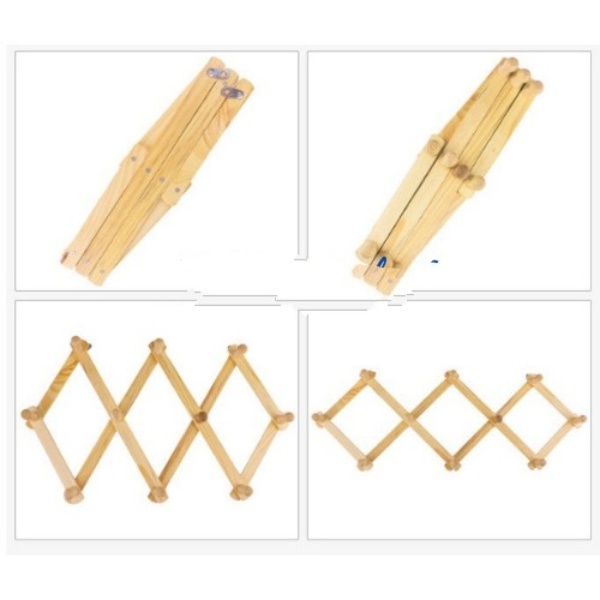 Móc xếp treo quần áo nón bảo hiểm chắc chắn phi 23/Móc áo gỗ 10 núm