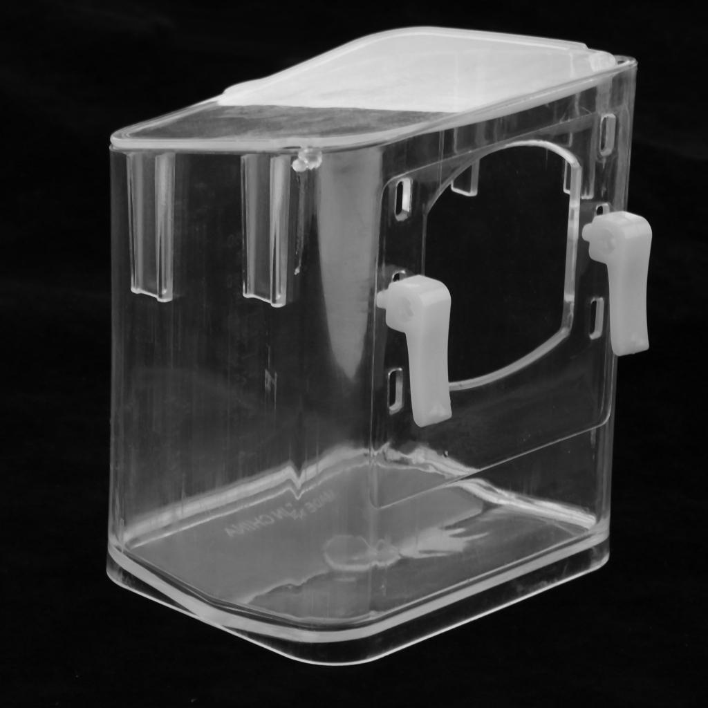 Pet bird acrylic feeder storage parrot cage hanging pet