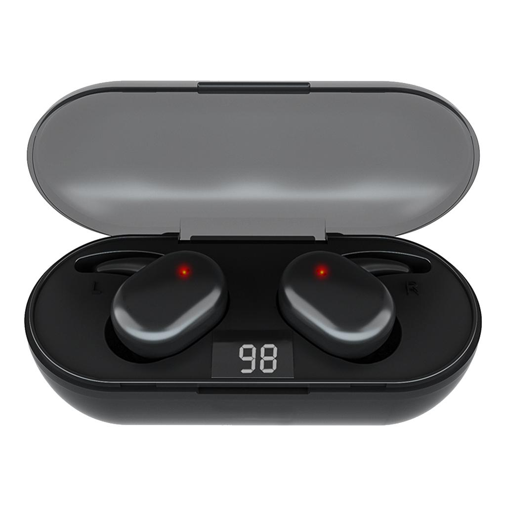 True Wireless Earphones with Charging Case, Bluetooth 5 Touch Control Earbuds, HD Stereo Sound, Noise Cancelling Microphones
