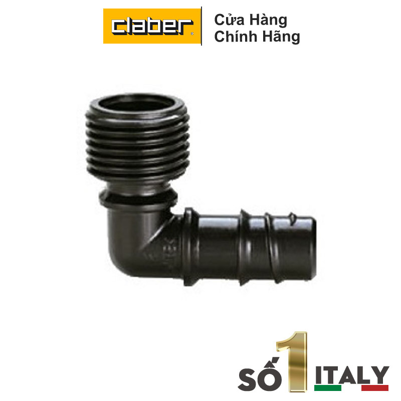Nối ren 1/2", 1 hộp = 2 cái/ 1/2" Threaded Elbow 2pcs Claber 91082