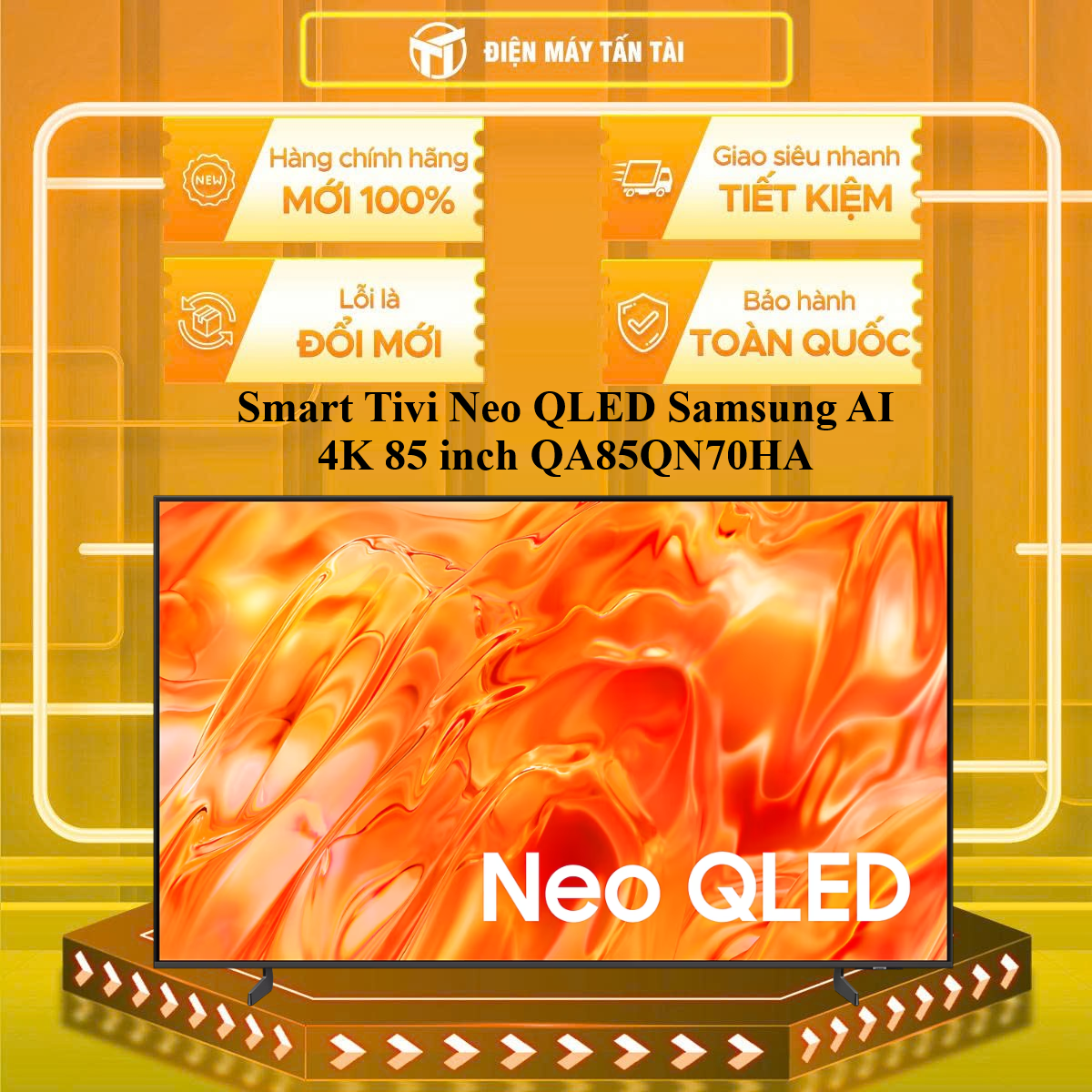 Smart Tivi Neo QLED Samsung AI 4K 85 inch QA85QN70HA - HÀNG CHÍNH HÃNG - CHỈ GIAO HCM