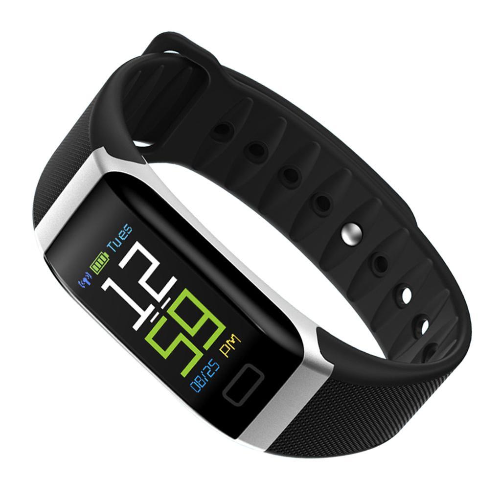 Waterproof Digital  Smart Wristband Bracelet for Phone black