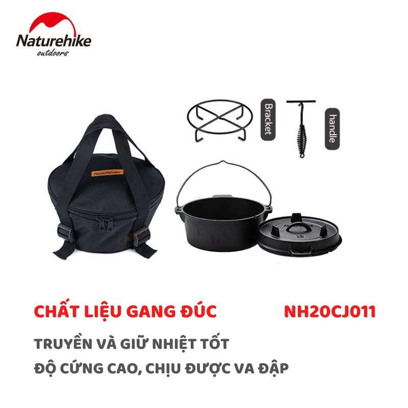 Nồi hầm gang đa năng NatureHike NH20CJ011