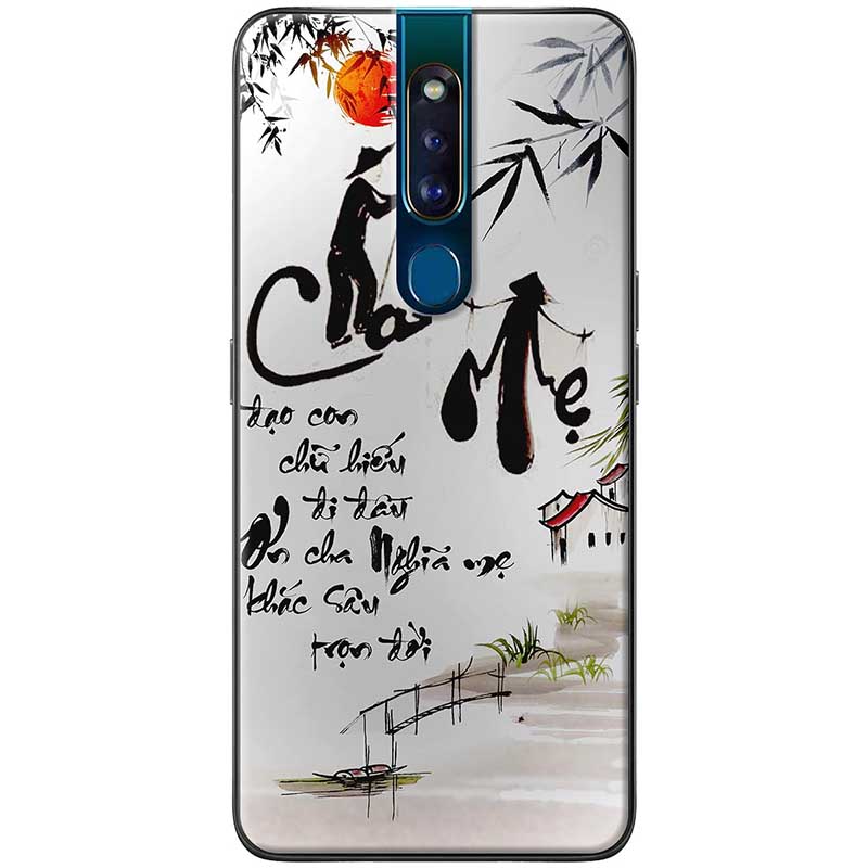 Ốp lưng dành cho Oppo F11 Pro mẫu Thư pháp cha mẹ