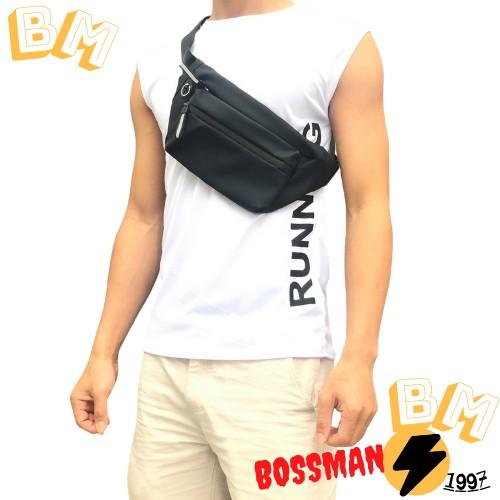 Túi Đeo Chéo Nam Unisex Thời Trang Chống Nước - Túi Bao Tử Dệt Trơn Trượt Nước Đeo Hông Lưng Bụng - BOSSMAN