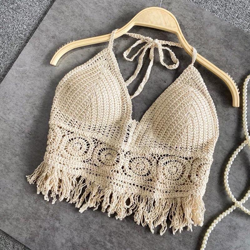 Áo bra móc tua rua️bikini đi biển cực xinh