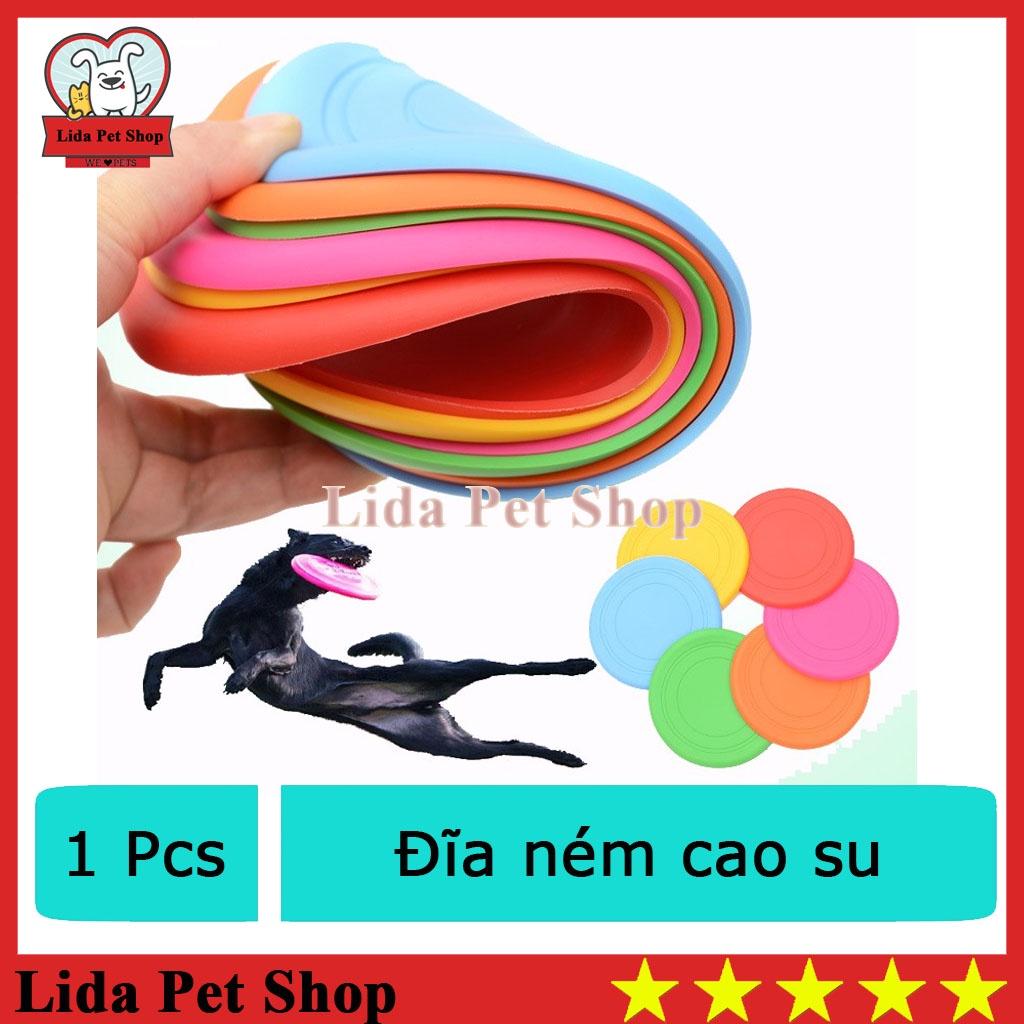 Đồ chơi cho chó đĩa bay cao su đường kính 18cm - Đồ chơi huấn luyện đĩa bay cho chó mèo