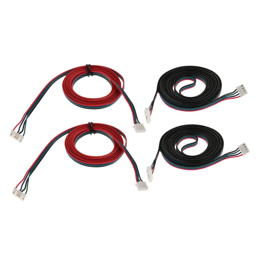 4 Pack 3D Printer Stepper Motor Extended Cables Connector  Wire XH2.54