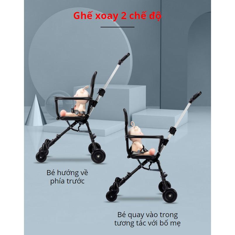 XE ĐẨY EM BÉ XẾP NHỎ CHỈ 3.5KG DU LỊCH 2-WAY REST BABY