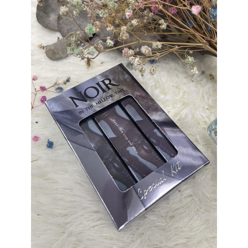 Set 3 Màu Son Kem Lì Mịn Môi Hàn Quốc Merzy Noir In The Mellow Tint Special Kit