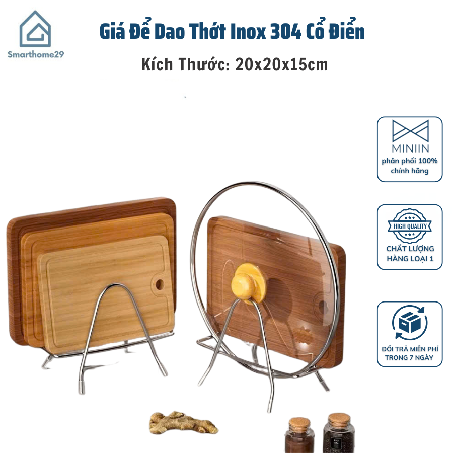 Giá Để Dao Thớt Inox 304 Cổ Điển Tiện Dụng, Kệ Để Dao Thớt Bền Đẹp - HÀNG CHÍNH HÃNG MINIIN