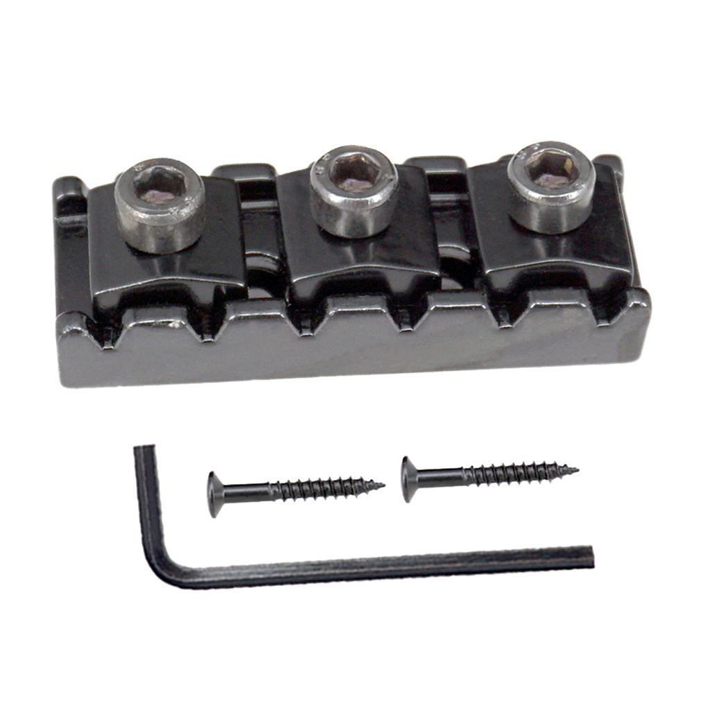 2x Guitar String Nut W/Wrench Screws Set For Electric Guitar Bridge 43mm