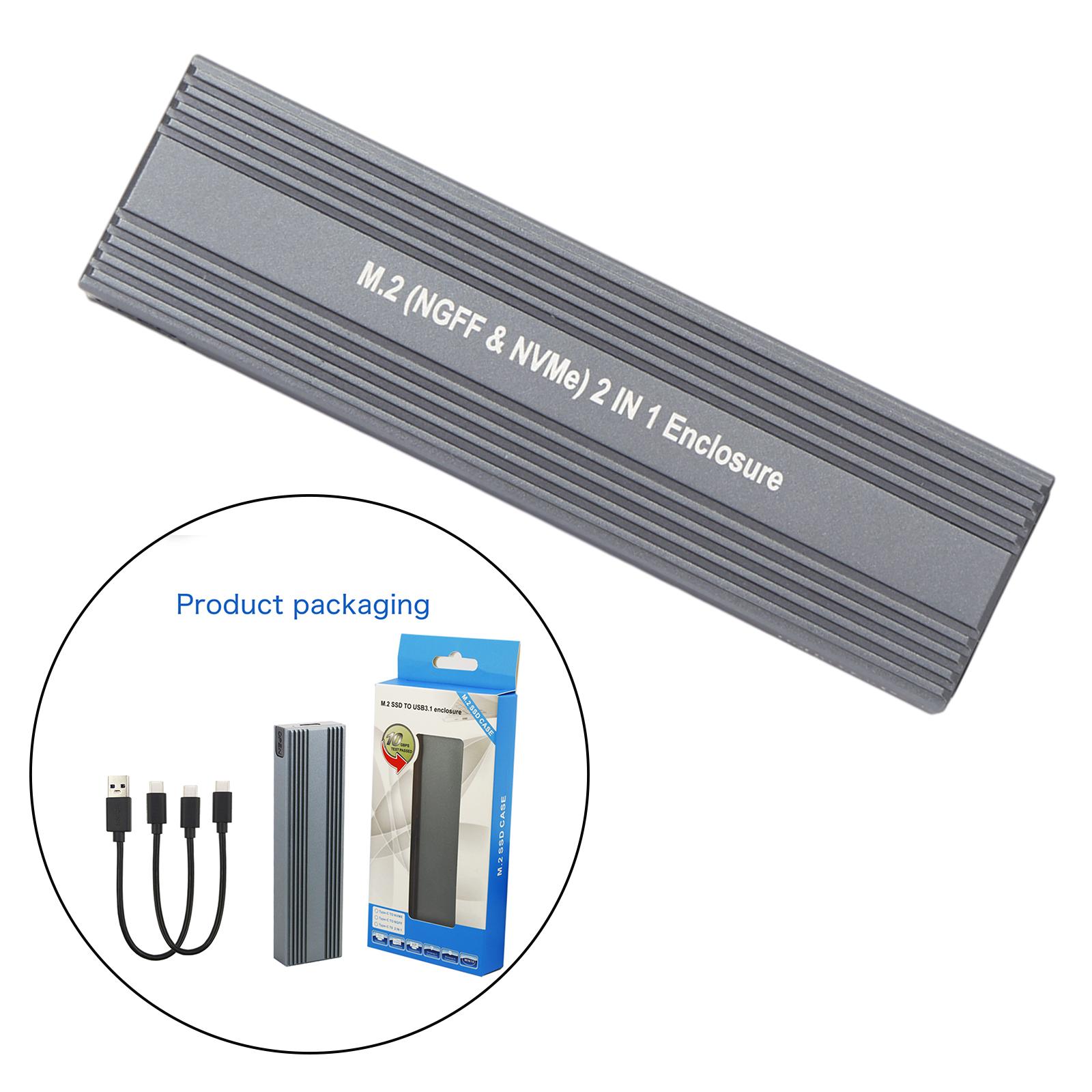 M.2 NVMe SSD Enclosure NVME Case External Cases for NVMe SSD 2242 2280