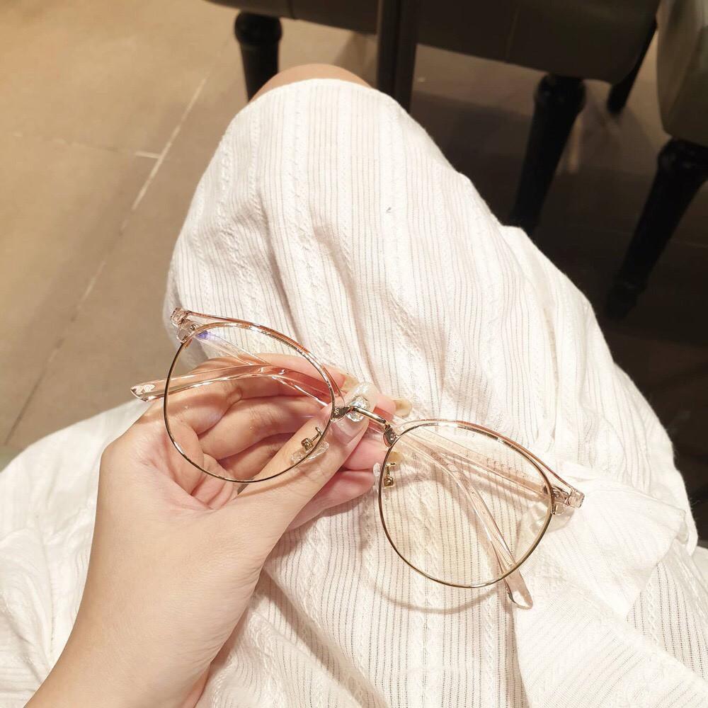 Gọng kính cận kim loại Glasses Garden dáng tròn nửa viền 5004